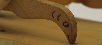 Pollitos comiendo (detalle)