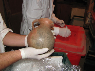 Rescate de objetos arqueológicos