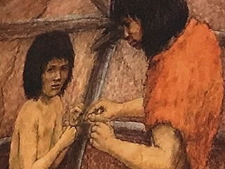 Ilustración de un niño de Monte Verde (Municipalidad de Puerto Montt).