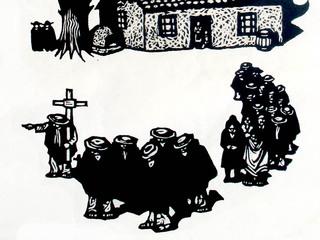 Detalle de la obra "El funeral de campo"