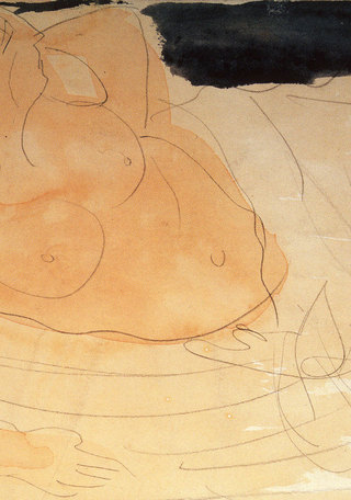 Detalle dibujo de Auguste Rodin