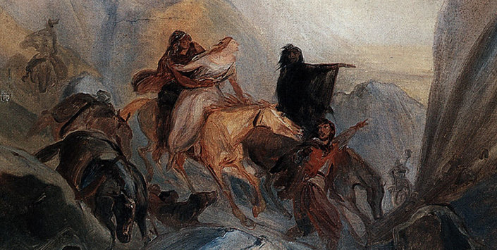 Detalle obra de Juan Mauricio Rugendas