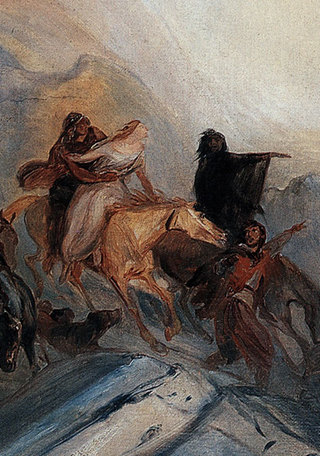 Detalle obra de Juan Mauricio Rugendas