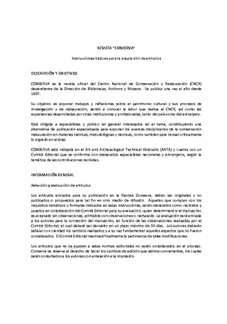 Instrucciones para artículos