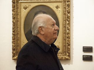Ricardo Lagos durante su visita al Museo.