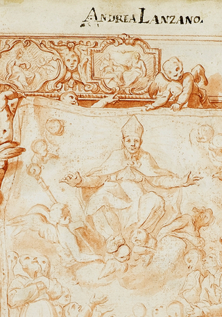 Proyecto para un estandartede Andrea Lanzani, siglo XVII