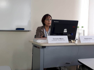 Mariela Arriagada, durante el Congreso.