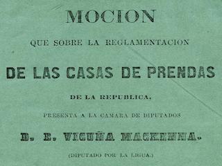Moción que sobre la reglamentación de las casas de prendas