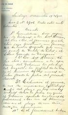 Riesco, Germán (Presidente de la República). Decreto por el cual se concede permiso para construir un ferrocarril particular entre Punta de Lobos y el Salar Grande de Tarapacá. Santiago, 19 de diciembre de 1901. 4 páginas. Archivo Nacional. ARNAD, Ministerio de Obras Públicas; v. 1490, s/f.