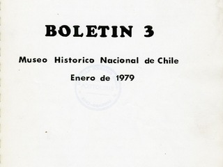 Museo Histórico Nacional, Boletín 3, enero de 1979