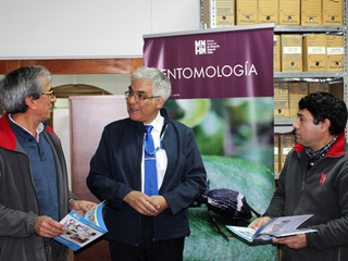 Compartiendo información (De derecha a izquierda: Francisco Urra, Gustavo Arriagada y Mario Elgueta; foto CEFAA).