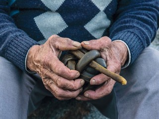 El cochayuyo (Durvillaea antárctica) era comúnmente usado para hacer pelotas y jugar. Fotografía: Claudia Gleixner
