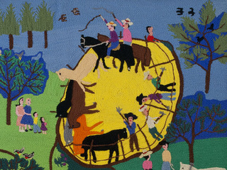 Clara Santos. Bordado Copiulemu