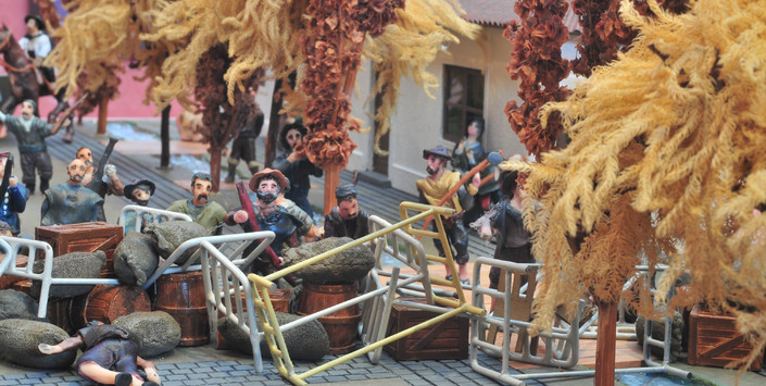 Maqueta de la jornada de abril de 1851