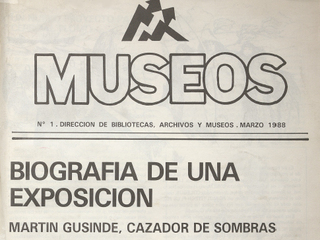 Primer número revista Museos, marzo 1988 (fuente: MC0072489).