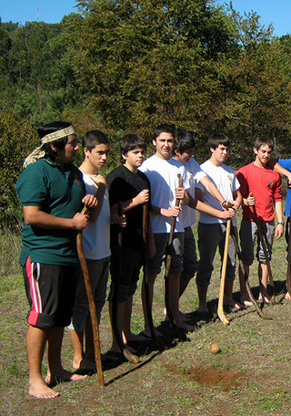 Taller educativo de palin, Museo Mapuche de Cañete