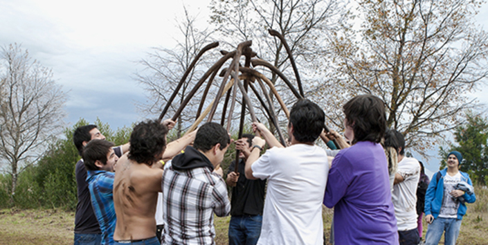 Taller educativo de palin, Museo Mapuche de Cañete