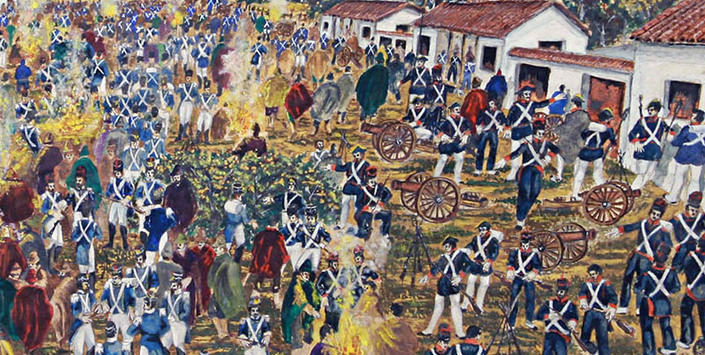 El ejército español acampa en Yerbas Buenas