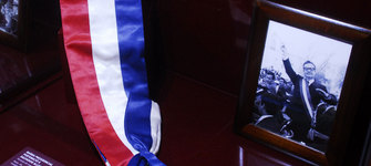 Una de las bandas presidenciales exhibidas