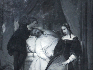 Detalle de obra Juana la Loca y la muerte de Felipe El Hermoso. Col. MNBA