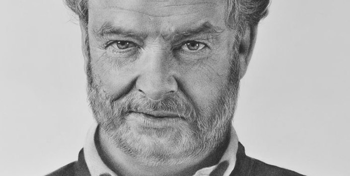 Detalle, retrato Benjamín Lira