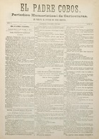 El Padre Cobos. Santiago, 9 de octubre de 1875. Año I. N° 20. 4 pp.