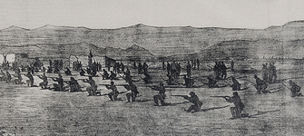 Guerrillas del batallón Valparaíso en el combate de Tacna