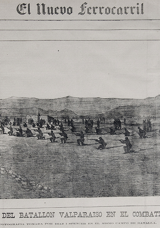 Guerrillas del batallón Valparaíso en el combate de Tacna