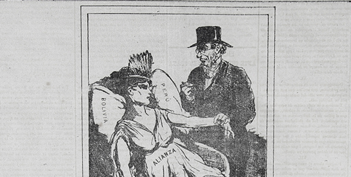 Portada de burla de la alianza peruana-boliviana