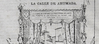 Detalle portada homenaje de recepción a los soldados