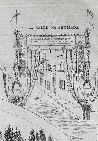 Detalle portada homenaje de recepción a los soldados