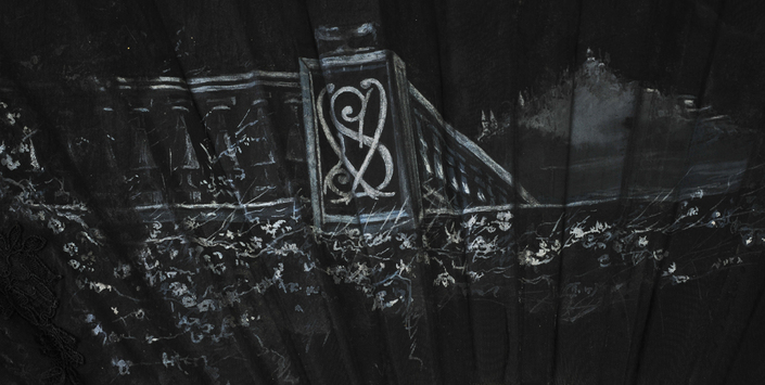 Abanico de Victoria Subercaseaux (detalle)