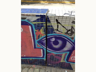 Mural paso inferior Santa Lucía, Santiago, detalle