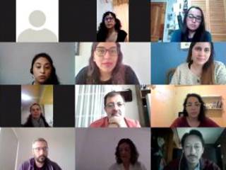 Décima clase en sesión sincrónica por Zoom (Archivo CNCR, 2020)