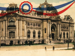 Postal fachada Museo de Bellas Artes en 1910