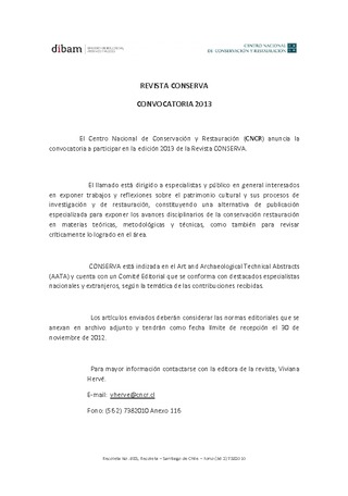 Convocatoria 2013
