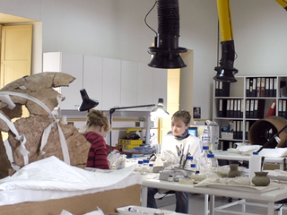 Laboratorio de arqueología, 2010. Fotografía V. Rivas