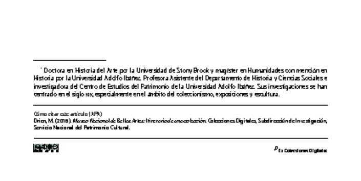 Museo Nacional de Bellas Artes: Itinerario de una colección