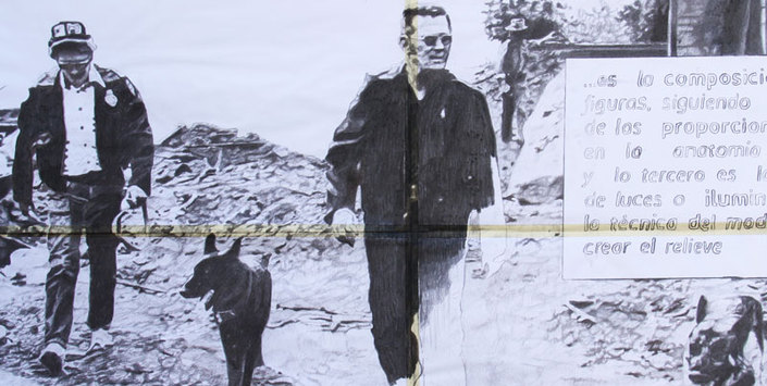 Detalle de obra de Javier Rodríguez Pino