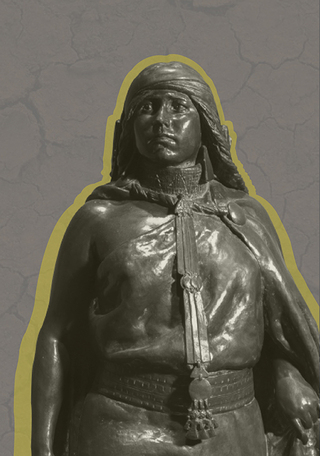 Detalle de obra Madre Araucana de Virginio Arias