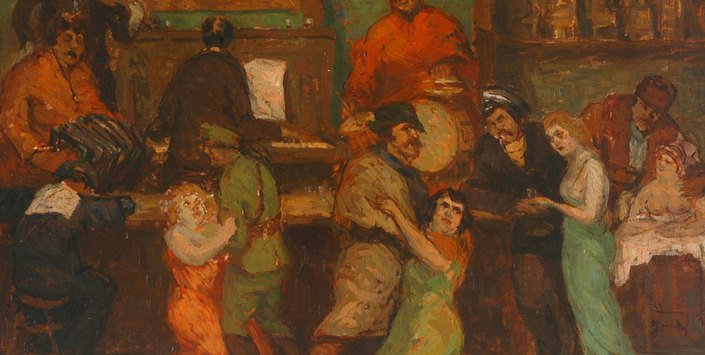 Detalle de El baile de las enanas. Magallanes