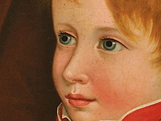 Detalle retrato en la exposición Gil de Castro